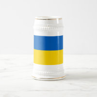 Tasse mit der Flagge der Ukraine