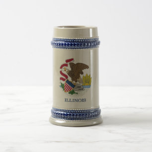 Tasse mit der Flagge des Staat Illinois - USA
