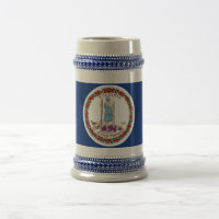Tasse mit der Flagge des Staat Virginia - USA