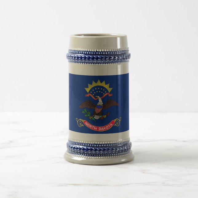 Tasse mit der Flagge des Staat von Nord-Dakota - U (Mittel)