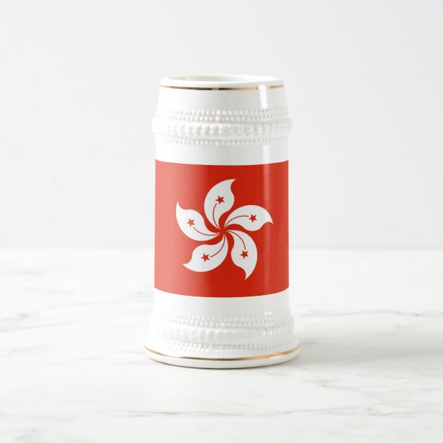 Tasse mit der Flagge Hongkongs, China (Mittel)