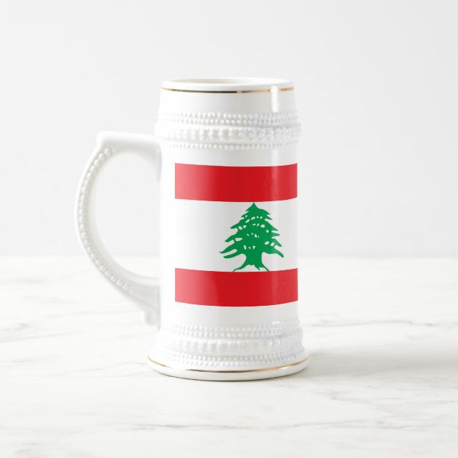 Tasse mit der Flagge Libanons (Links)
