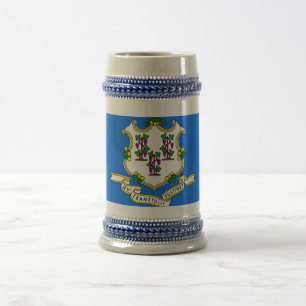 Tasse mit der Flagge von Connecticut Staat - USA