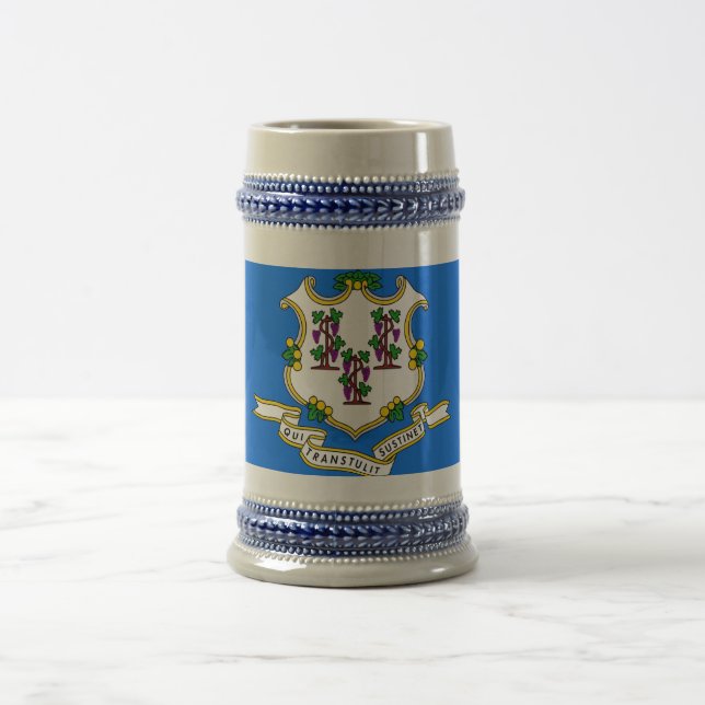 Tasse mit der Flagge von Connecticut Staat - USA (Mittel)