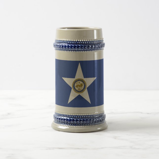 Tasse mit der Flagge von Houston City, Texas, USA (Mittel)