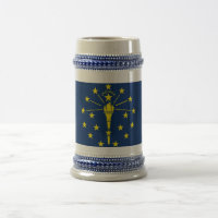 Tasse mit der Flagge von Indiana Staat - USA