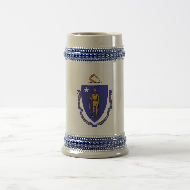 Tasse mit der Flagge von Massachusetts Staat - USA (Mittel)