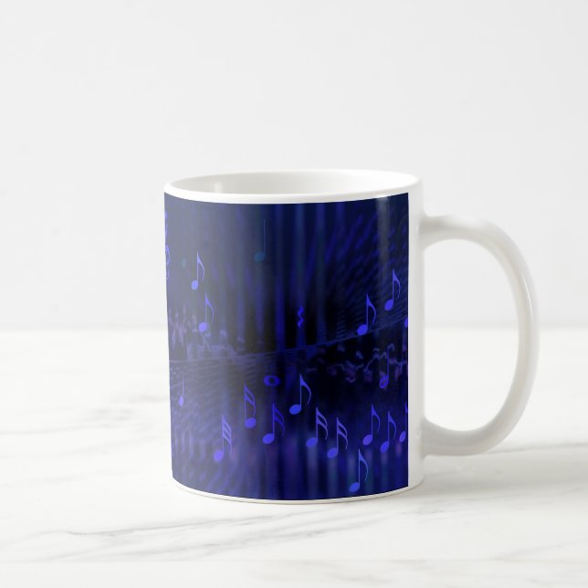 Tasse mit Digital-Kunst-musikalischem Dekor - (Rechts)