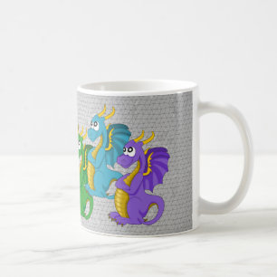 Tasse mit Drache-Cartoon