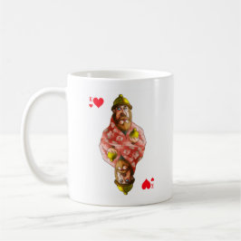 Tasse mit einer Figur des Herzkartenkönigs