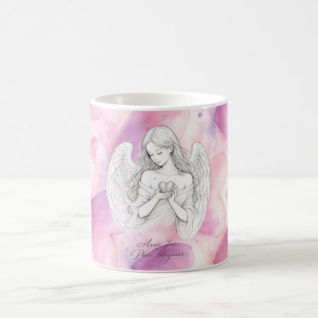 Tasse mit Engel und Herz – Geschenk der ewigen Lie (Mittel)