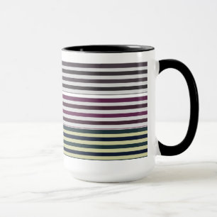 Tasse mit farbenfrohen Streifen