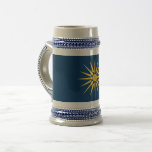 Tasse mit Flagge von Makedonien, Griechenland