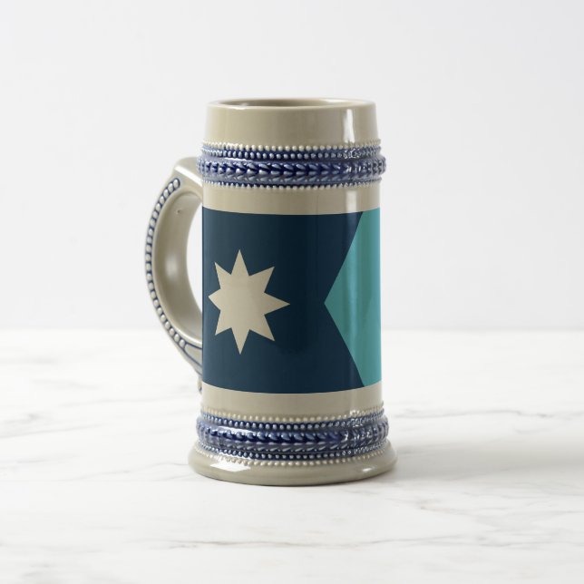 Tasse mit Flagge von Minnesota, USA (Vorderseite Links)