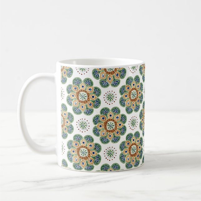 Tasse mit Fliesendesign (Links)