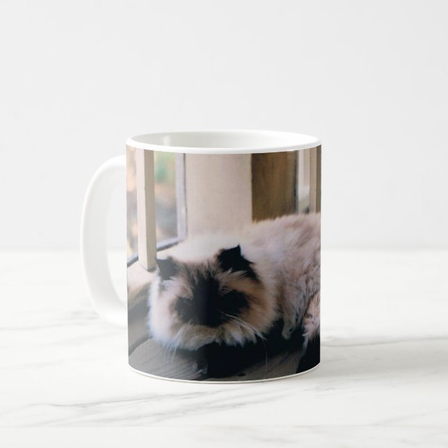 Tasse mit Foto einer Himalaya-Katze (Vorderseite Links)