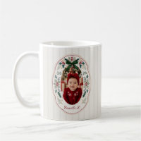 Tasse mit Foto vom ersten Weihnachten des Babys ei