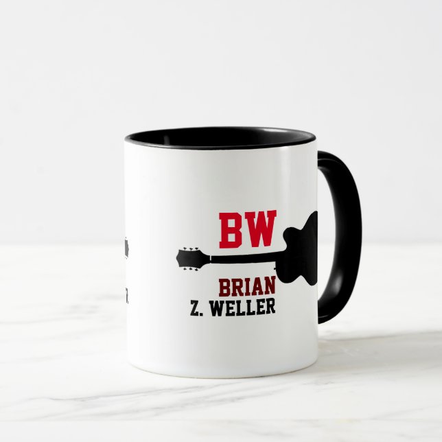 Tasse mit Gitarrengitarrist (VorderseiteRechts)