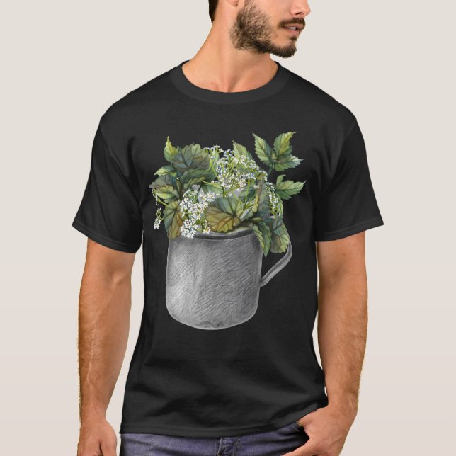 Tasse mit grünem Waldwachstum T-Shirt (Vorderseite)