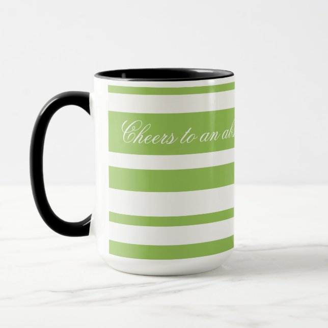 Tasse mit grünen Streifen (Links)