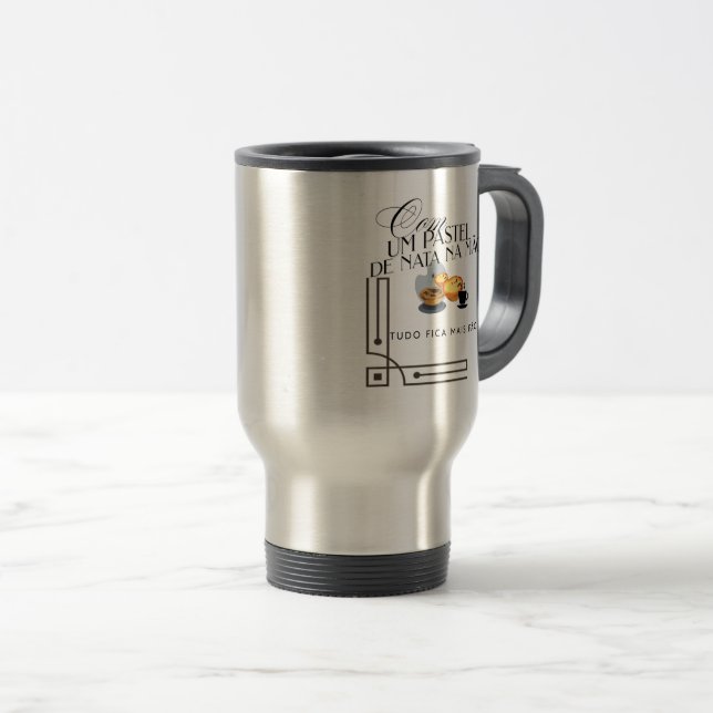 Tasse mit Handle Com um pastel de nata (VorderseiteRechts)