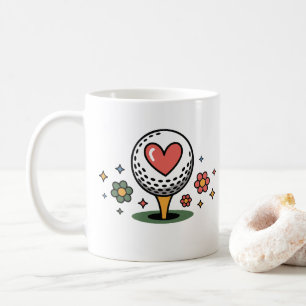 Tasse mit Herz und floralen Elementen — Gesundheit