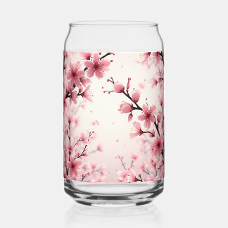 Tasse mit hübschen Kirschblüten Dosenglas