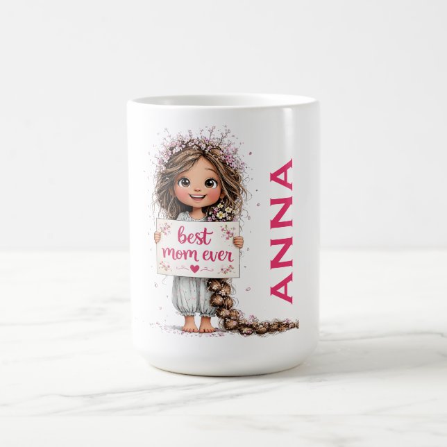 Tasse mit Illustration 'Beste Mutter überhaupt' al (Mittel)