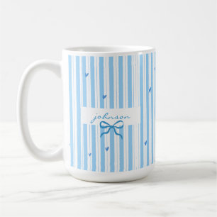 Tasse mit individuellem Namen und Streifenmuster f