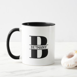 Tasse mit individuellem Namensbuchstaben 'B'