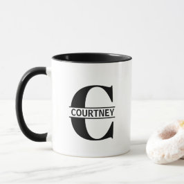 Tasse mit individuellem Namensbuchstaben 'C'