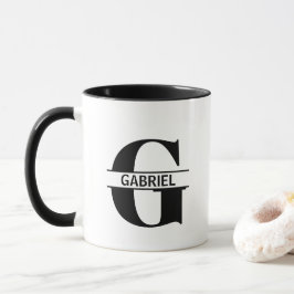 Tasse mit individuellem Namensbuchstaben 'G'