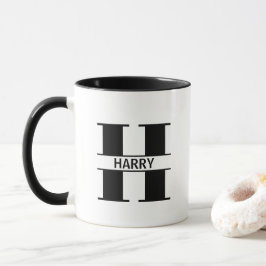 Tasse mit individuellem Namensbuchstaben 'H'