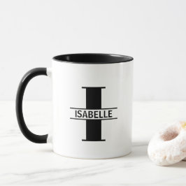Tasse mit individuellem Namensbuchstaben 'I'