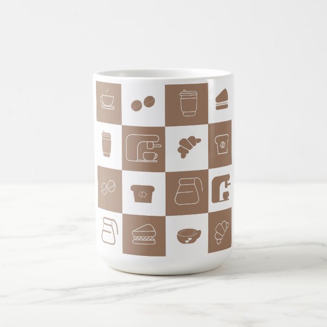 Tasse mit Kaffeemuster (Zentrum)