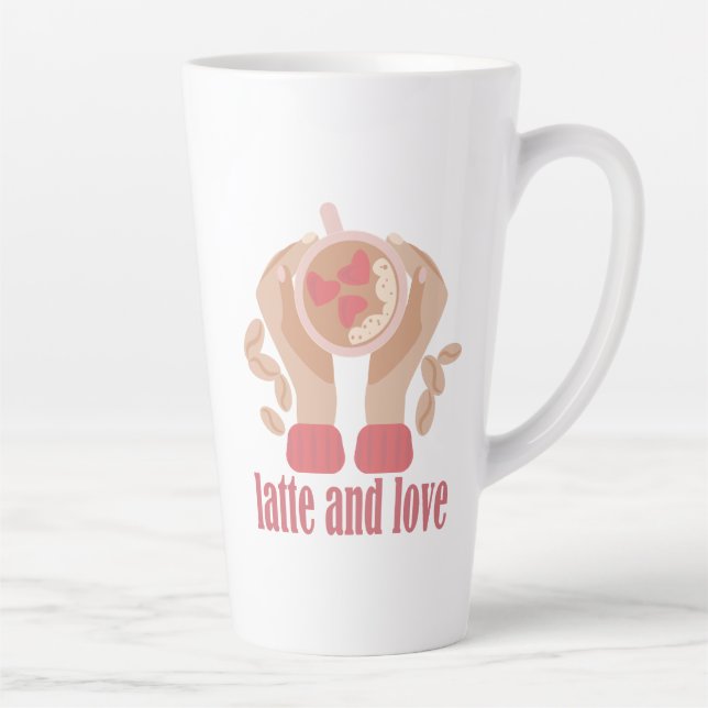 Tasse mit Liebe, Händchen und Kaffee - Angebot (Rechts)