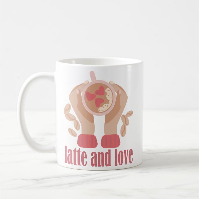 Tasse mit Liebe, Händchen und Kaffee - Angebot (Links)