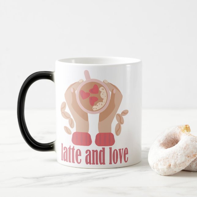 Tasse mit Liebe, Händchen und Kaffee - Angebot (Mit Donut)