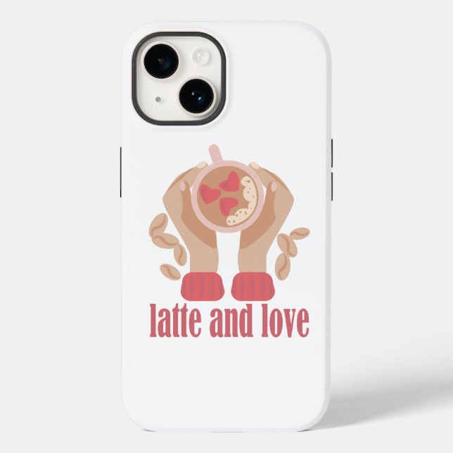 Tasse mit Liebe, Händchen und Kaffee - Angebot Case-Mate iPhone 14 Hülle (Rückseite)