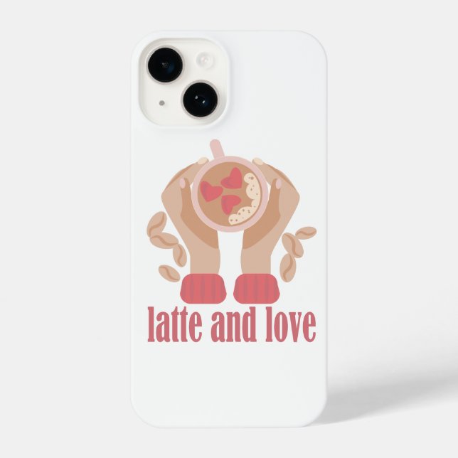 Tasse mit Liebe, Händchen und Kaffee - Angebot iPhone 14 Hülle (Rückseite)