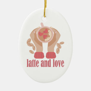 Tasse mit Liebe, Händchen und Kaffee - Angebot Keramik Ornament