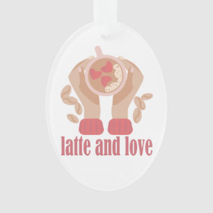 Tasse mit Liebe, Händchen und Kaffee - Angebot Ornament