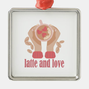 Tasse mit Liebe, Händchen und Kaffee - Angebot Ornament Aus Metall