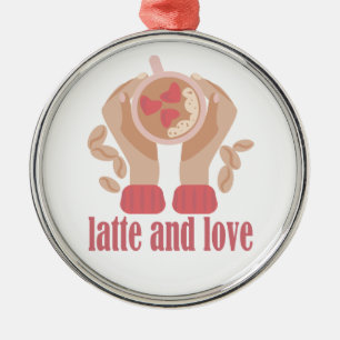 Tasse mit Liebe, Händchen und Kaffee - Angebot Ornament Aus Metall