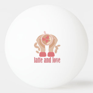 Tasse mit Liebe, Händchen und Kaffee - Angebot Tischtennisball