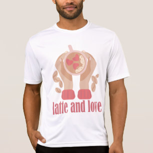 Tasse mit Liebe, T - Shirt mit Händen und Kaffee