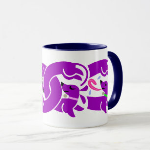 Tasse mit lila Dackeln