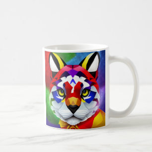 Tasse mit linker weißer Hand von Alexanders Katze
