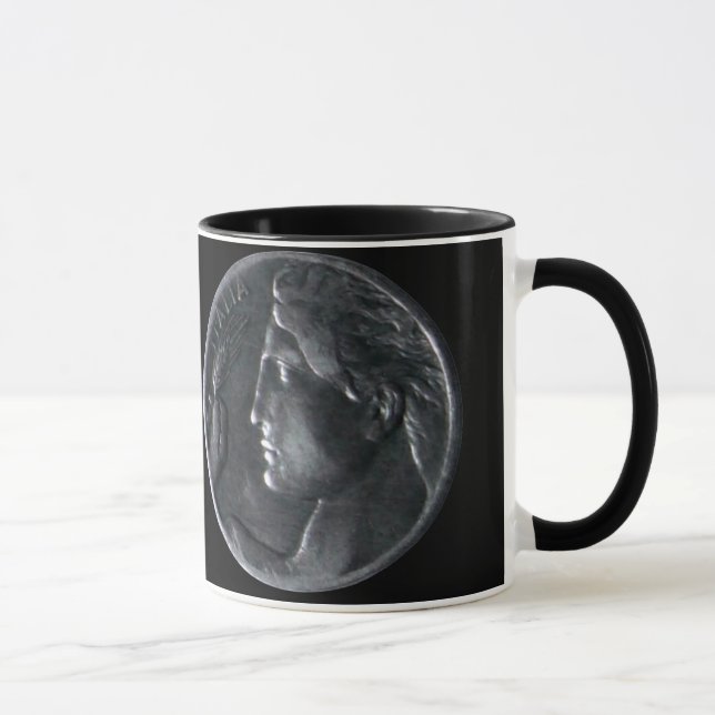 Tasse mit Münzen-Dekor - Italien 20 Centésimi 1921 (Rechts)
