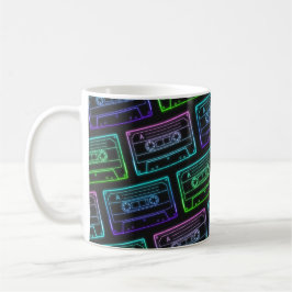 Tasse mit Neon Multicolor-Kassettenmuster